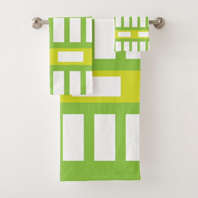 Motif rayures de couleur vert citron moderne blanc (En situation)