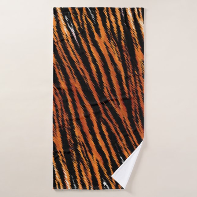 Motif Rayures de Tigre (Serviette de bain)