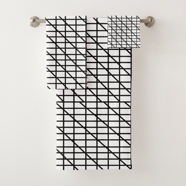 Motif rayures diagonales noir et blanc       (En situation)