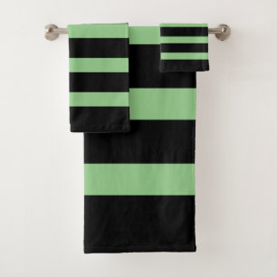 Motif rayures noir et vert
