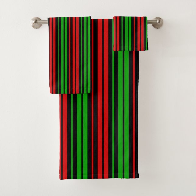Motif rayures noir rouge vert   (En situation)