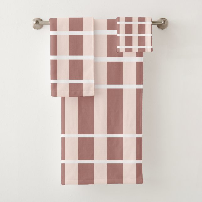 Motif Rayures Rose Brun (En situation)
