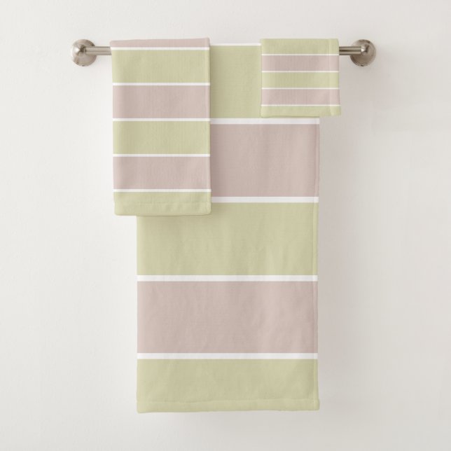 Motif rayures vert rose pastel moderne (En situation)
