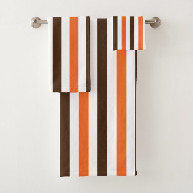 Motif rayures verticales orange marron (En situation)