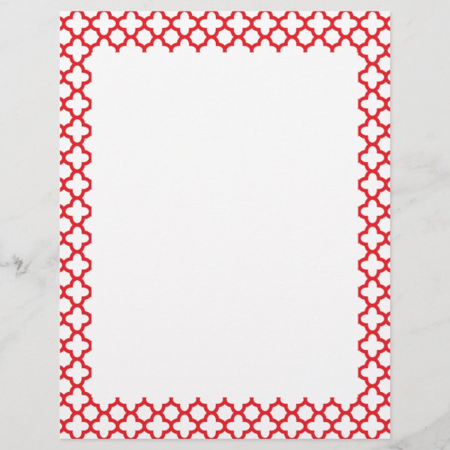Motif Red Quatrefoil (Devant)