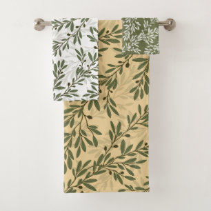 Motif Répétitif de Branche d'Olivier Vert