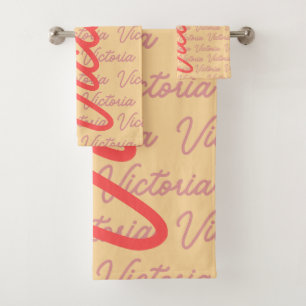 Motif répétitif du nom Victoria