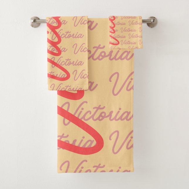 Motif répétitif du nom Victoria (En situation)