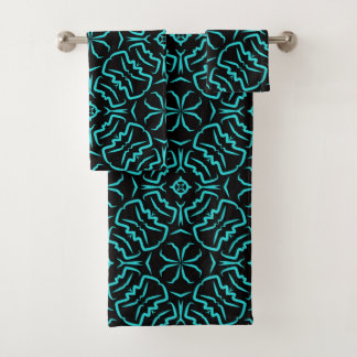 Motif Répétitif Sans Couture En Turquoise Sur Fond