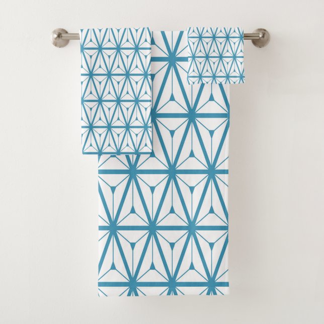 Motif rétro atomique bleu (En situation)