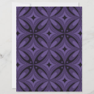 Motif rétro couleur violet foncé
