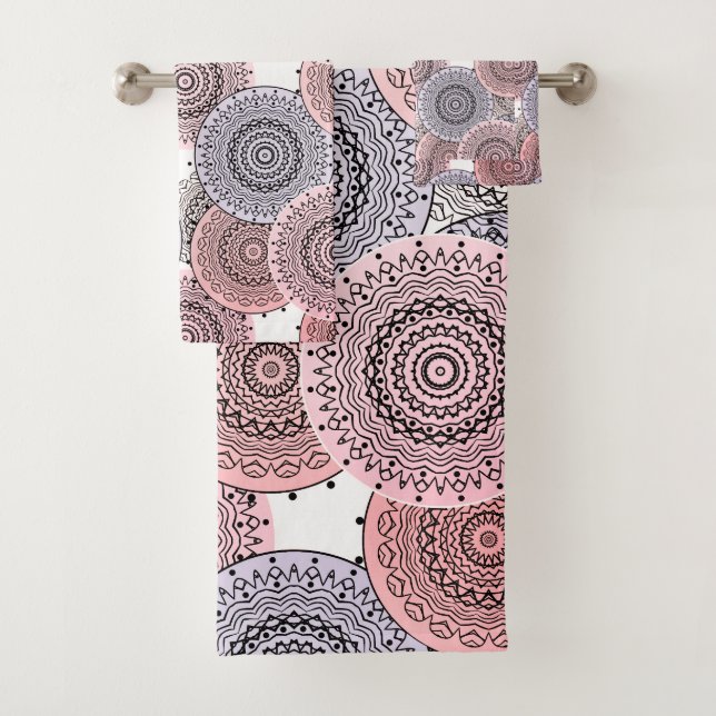 Motif rétro, rétro, beige, gris élégant (En situation)