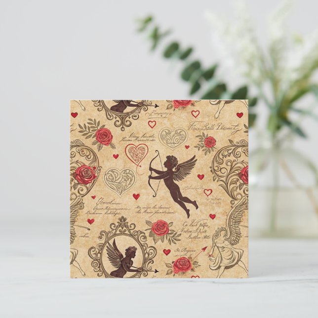 Motif romantique de vintage Cupid (10) (Debout devant)