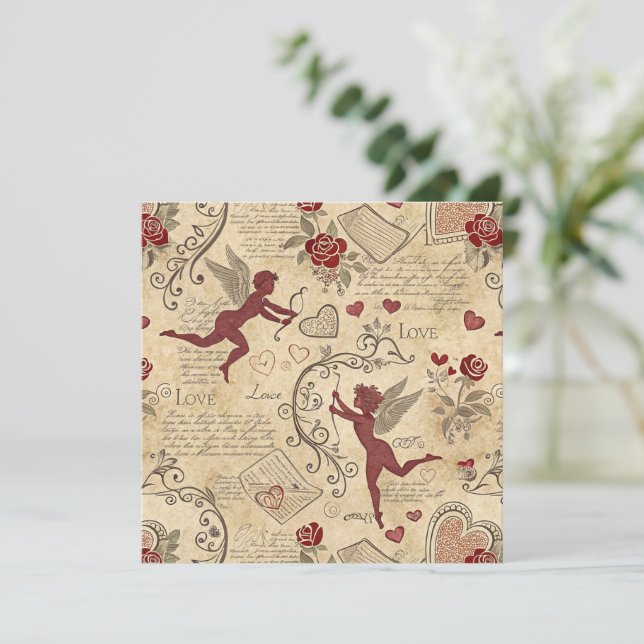 Motif romantique de vintage Cupid (5) (Debout devant)