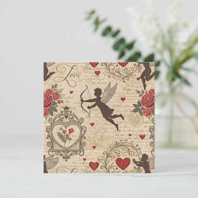 Motif romantique de vintage Cupid (6) (Debout devant)