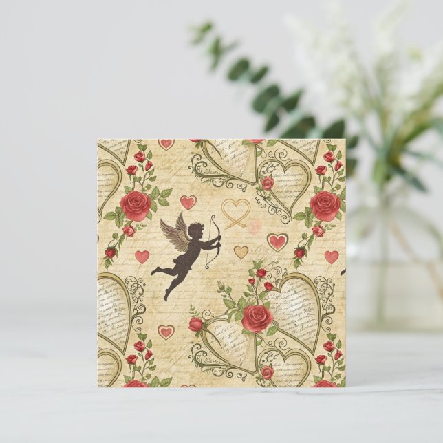 Motif romantique de vintage Cupid (7) (Debout devant)