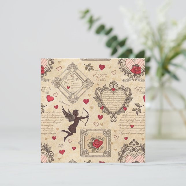 Motif romantique de vintage Cupid (8) (Debout devant)