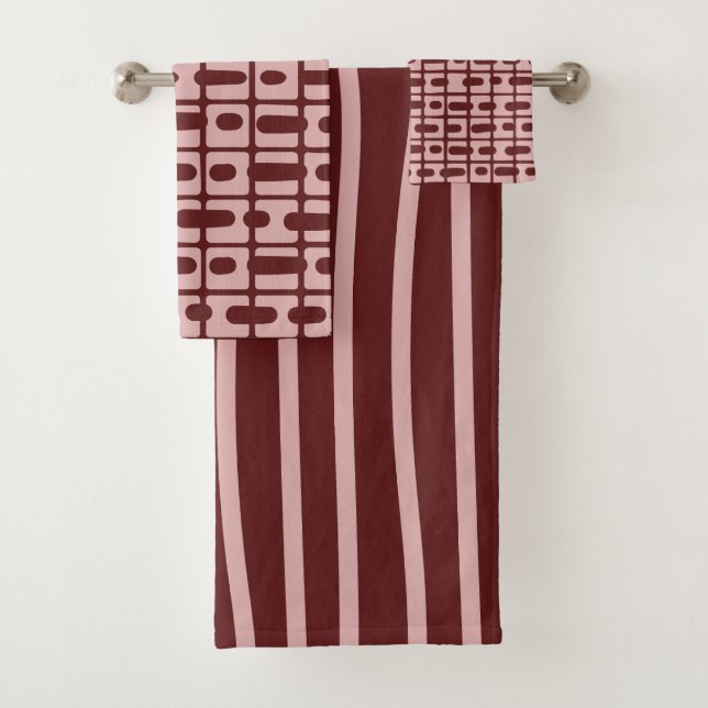 Motif rose bordeaux Abstrait simple (En situation)