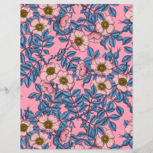 Motif rose de chien