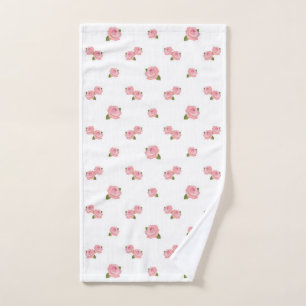 Motif rose de roses sur le blanc