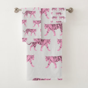 Motif rose de tigres