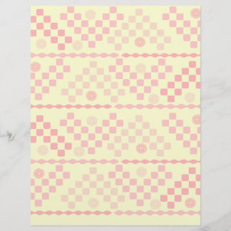 Motif rose et jaune