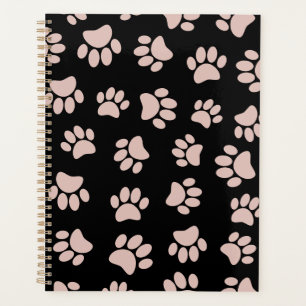 Motif rose Gold et Black Dog Paw