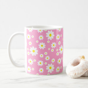 Motif rose marguerite printemps floral Mug café