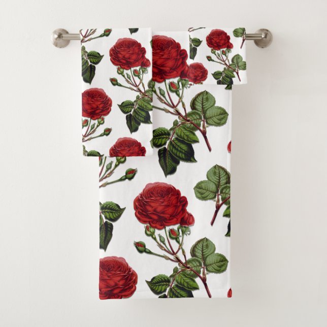 Motif Rose Red Long Stem (En situation)