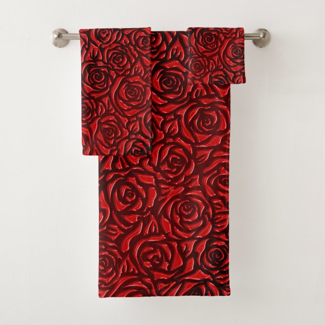 Motif Rose Rouge Clair (En situation)