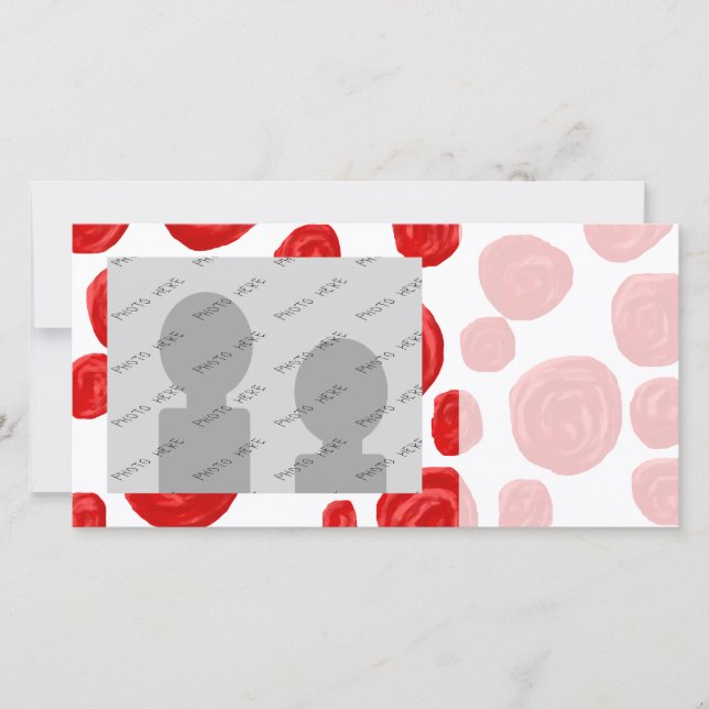 Motif Rose rouge sur Blanc. (Devant)