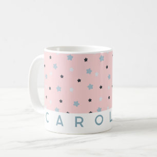 Motif Rose Star Cute Nom personnalisé Mug
