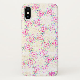 Motif rose sucré partout sur un coque iphone uniqu