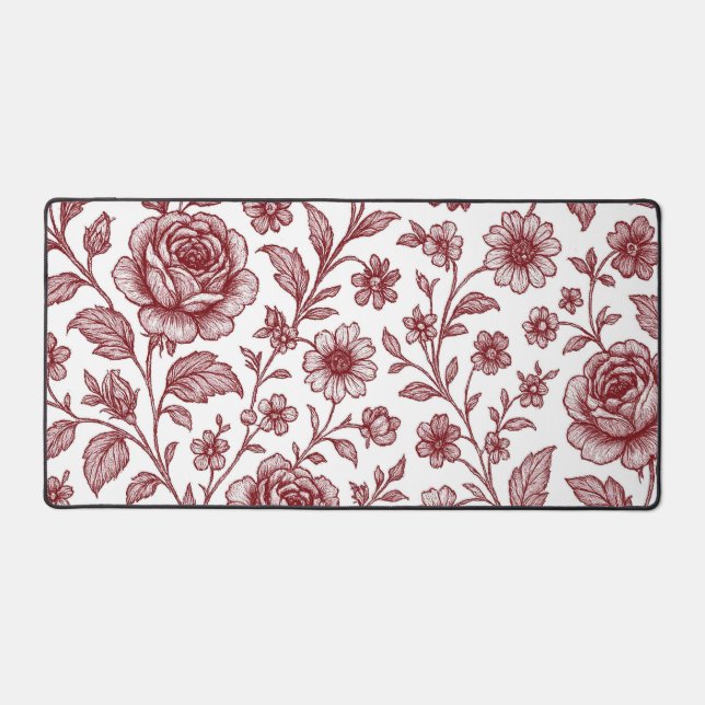 Motif Rose Vintage rouge foncé (Recto)