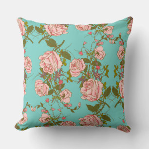 Motif Roses roses de design Coussin décoratif