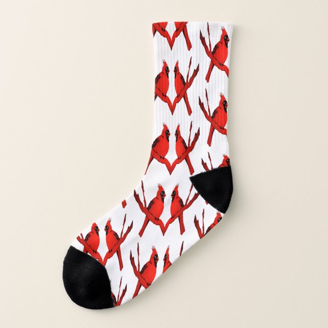 Motif rouge de cardinaux (Gauche - extérieur)