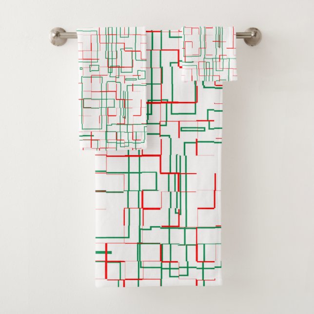 Motif rouge et vert élégant (En situation)