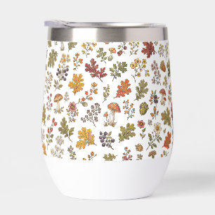 Motif rustique de champignons et de feuilles de la