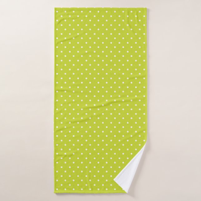 Motif sans couture à pois lime vifs (Serviette de bain)