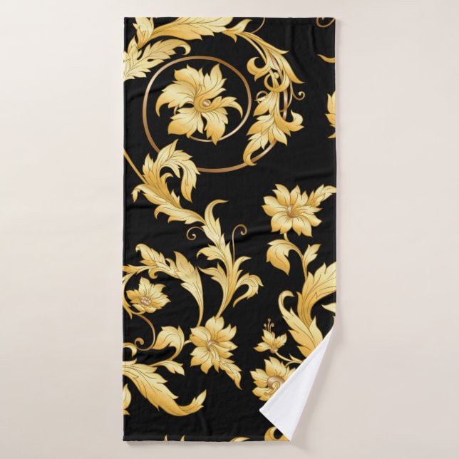 Motif sans couture, arrière - plan En baroque, roc (Serviette de bain)