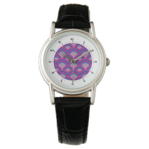 Motif sans couture avec arc-en-ciel montre au poig