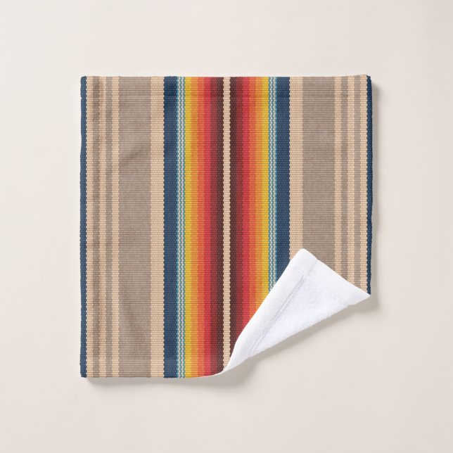 Motif sans couture avec bande serape colorée (Gant de toilette)