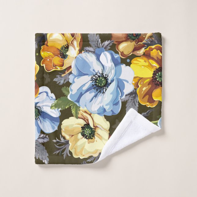 Motif sans couture avec belle floraison de bouquet (Gant de toilette)