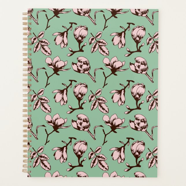 Motif sans couture avec bourgeons floraux des arbr (Devant)