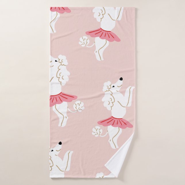 Motif sans couture avec de mignons chiens de canic (Serviette de bain)