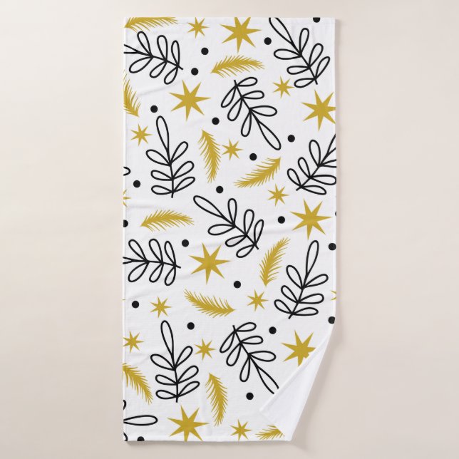 Motif sans couture avec des flocons de neige et de (Serviette de bain)