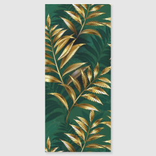 Motif sans couture avec des fougères dorées