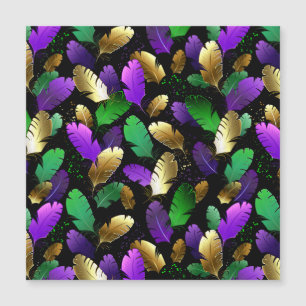 Motif sans couture avec des plumes de Mardi Gras