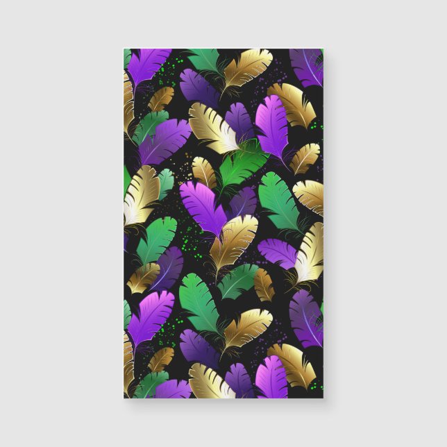 Motif sans couture avec des plumes de Mardi Gras (Devant)