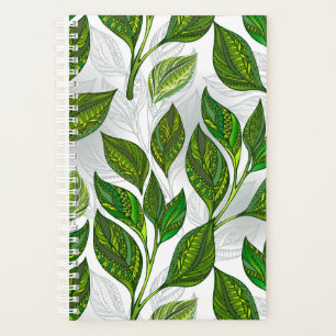 Motif sans couture avec Feuilles de thé vert